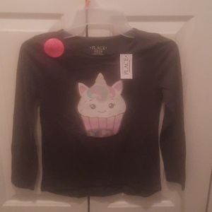 Grey children's place unicorn cupcake size 7/8